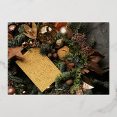 2026年エレガント金ゴールドハッピーニューイヤー 箔シーズンカード (裏面)