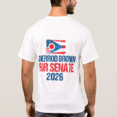 2026年オハイオ州連邦上院選挙旗 シェロッド・ブラウン Tシャツ (裏面)