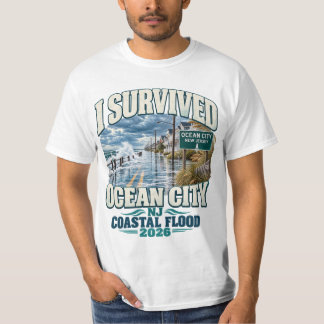 2026年オーシャンシティNJ沿岸洪水を生き延びたジャージー Tシャツ