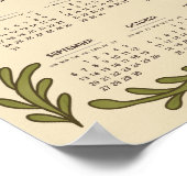 2026年カエルと赤いキノコの cottagecore カレンダー ポスター (角)