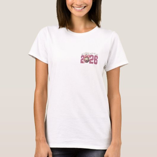2026年カスタマイズTシャツ - 新年をお祝いしよう Tシャツ (正面)