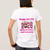 2026年カスタマイズTシャツ - 新年をお祝いしよう Tシャツ (裏面)