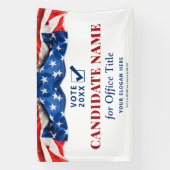 2026年カスタムの選挙運動候補者 横断幕 (縦)