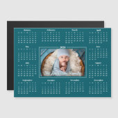 2026年カレンカスタムダーティール（緑がかった色）ブルーファミリーマグネット (正面/裏面)