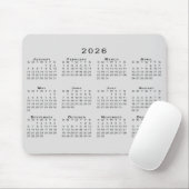 2026年カレンシンプルダの灰色と黒 マウスパッド (マウス)