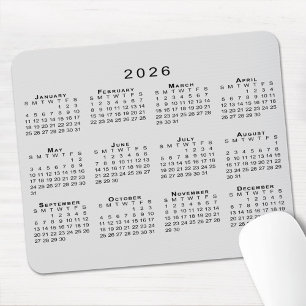 2026年カレンシンプルダの灰色と黒 マウスパッド