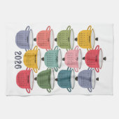 2026年カレンダキッチンカラフル調理器具 キッチンタオル (横)