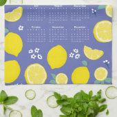 2026年カレンダシトラスレモンパターン キッチンタオル (折り畳み)