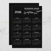 2026年カレンダビジネスロゴ自動詳細修復 サンキューカード (正面/裏面)