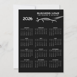 2026年カレンダビジネスロゴ自動詳細修復 サンキューカード