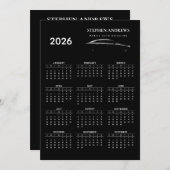 2026年カレンダビジネスロゴ自動詳細修復 サンキューカード (正面/裏面)