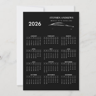2026年カレンダビジネスロゴ自動詳細修復 サンキューカード
