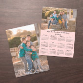 2026年カレンダピンク2カスタム枚の写真新年おめでとう シーズンカード