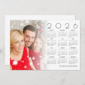 2026年カレンダファミリーフォトオーバーレイメリークリスマス シーズンカード (正面/裏面)
