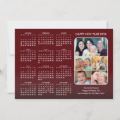 2026年カレンダファミリー5フォトレモダンッドミニマリスト シーズンカード (正面)