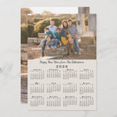 2026年カレンダベージュ2カスタム枚の写真新年おめでとう シーズンカード (正面/裏面)