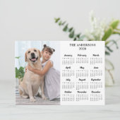 2026年カレンダペットドッグキッズ新年の写真カスタム写真 シーズンカード (スタンド正面)
