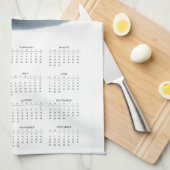 2026年カレンダーでスタイルのある一年を計画 キッチンタオル (四つ折り)