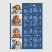 2026年カレンダーと4枚のフォトコラージュ磁気カード (正面)