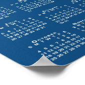 2026年カレンダーのビジネスロゴと文字ブルー ポスター (角)