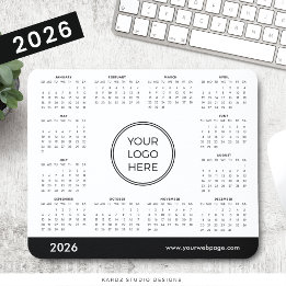 2026年カレンダーのビジネスロゴマウスパッド マウスパッド