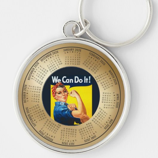 2026年カレンダーキーチェーン We Can Do It キーホルダー (正面)