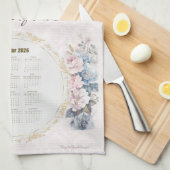 2026年カレンダータオル教会の平和の季節 キッチンタオル (四つ折り)