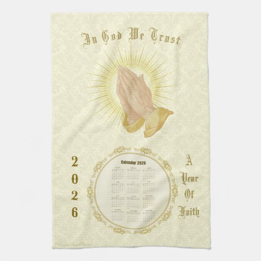 2026年カレンダータオル In God We Trust キッチンタオル (縦)