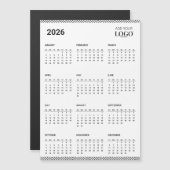 2026年カレンダービジネスロゴ冷蔵庫マグネット (正面/裏面)