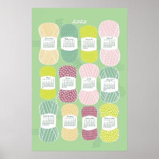 2026年カレンダーポスター ネオミント ポスター (正面)