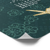 2026年カレンダーポスター 折り紙の鶴 緑と金 ポスター (角)