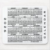2026年カレンダーマウスパッド ホワイト マウスパッド (正面)