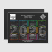 2026年カレンダーロゴQRコードモダンビジネスプロモ (正面/裏面)