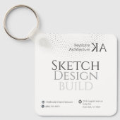 2026年カレンダー付きミニマル建築ジャーナル キーホルダー (正面)