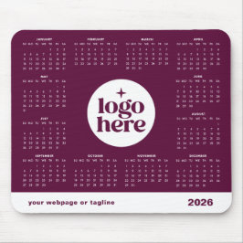 2026年カレンダー付企業ロゴ入りビジネス マウスパッド