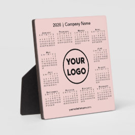 2026年カレンダー会社ロゴピンクビジネス フォトプラーク