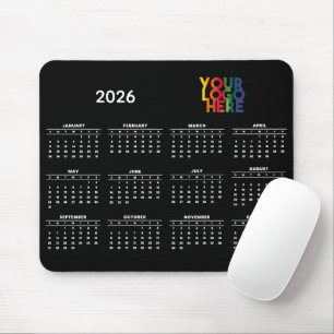 2026年カレンダー会社ロゴ企業の事務所 マウスパッド