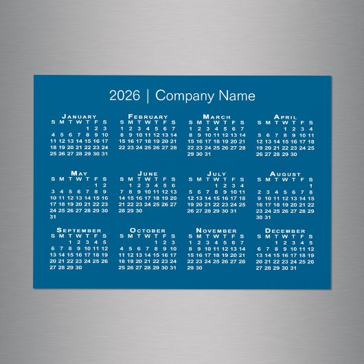 2026年カレンダー会社名ブルーマグネット