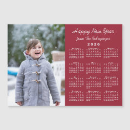 2026年カレンダー写真ハッピー新年ブルゴーニュ磁石