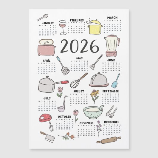 2026年カレンダー台所用品 (正面)