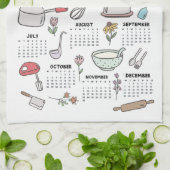 2026年カレンダー台所用品 キッチンタオル (折り畳み)