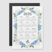 2026年カレンダー水彩青植物緑 (正面/裏面)