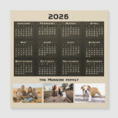 2026年カレンダー3ファミリーフォトコラージュ (正面)