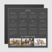 2026年カレンダー3ファミリーフォトコラージングマグネット (正面/裏面)