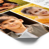 2026年カレンダー3フォトコラージュパーソナライズされたポスター ポスター (角)