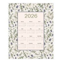 2026年カレンダー アザミ