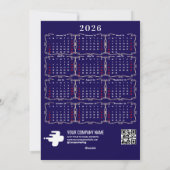 2026年カレンダー キリストの降誕 栄光あれ神に シーズンカード (裏面)