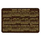 2026年カレンダー ダークコーヒー豆 マグネット (横)