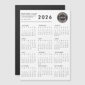 2026年カレンダー ビジネス ロゴ オーダーメイド マグネット (正面/裏面)