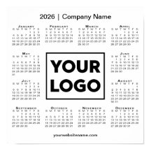 2026年カレンダー（会社のロゴと名前）